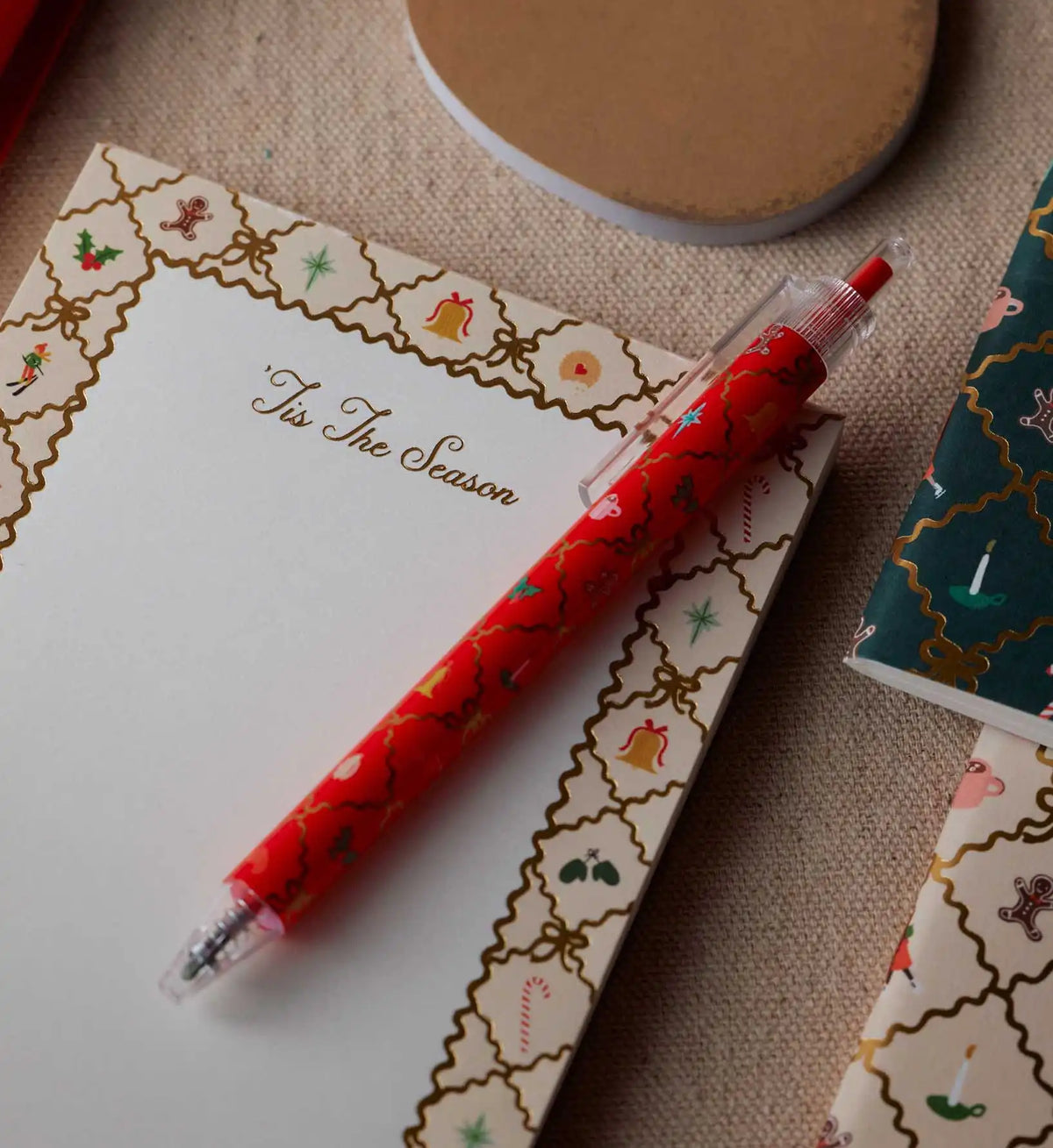 Gel Pen Set of 2 - Holiday Argyle
