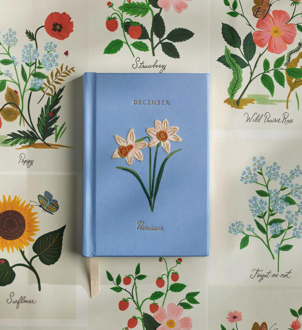 Birth Month Mini Embroidered Journal - December
