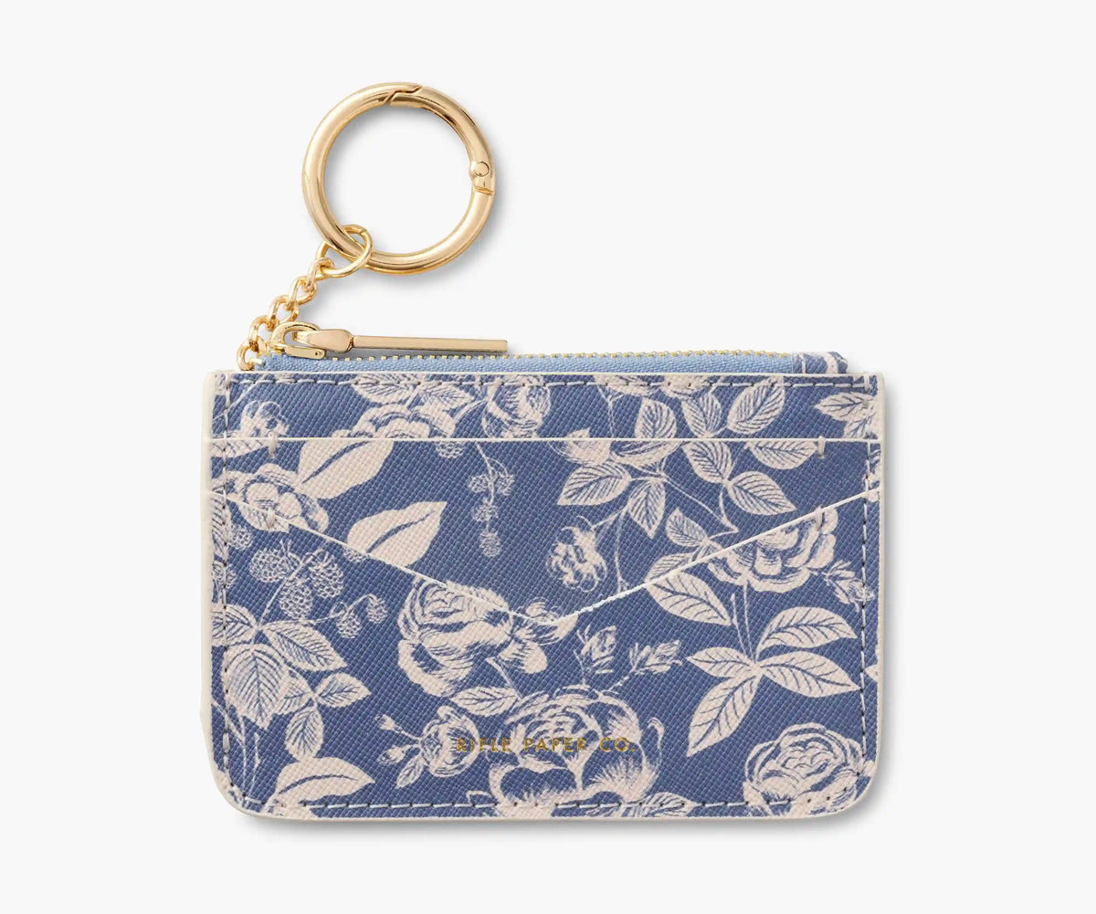 Key Ring Card Case - English Rose