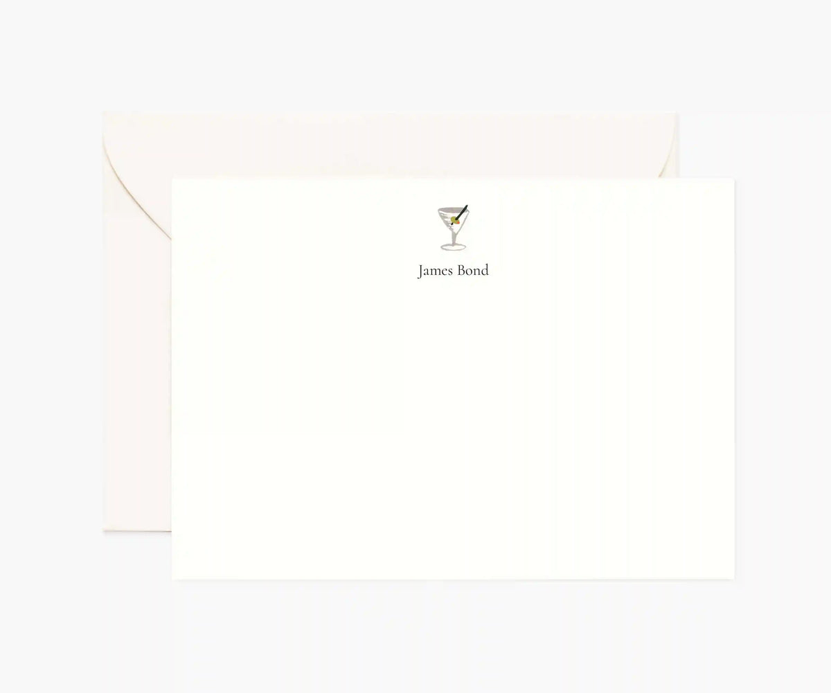 Food & Drink Personalized Stationery  - Martini