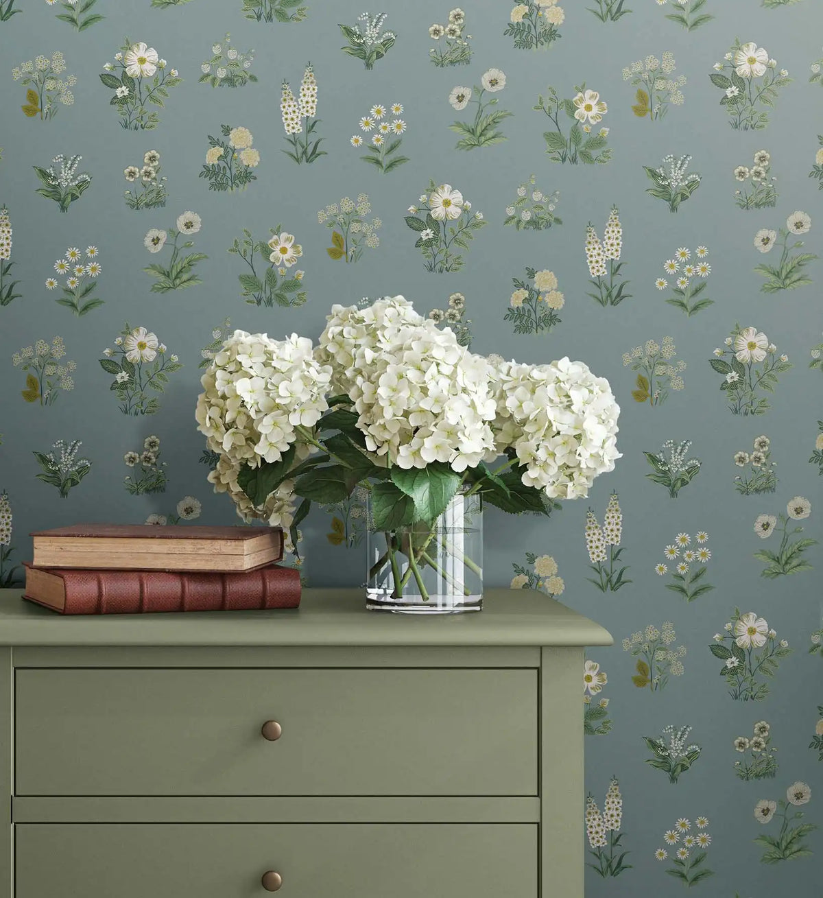Botanical Wallpaper Sample - Slate