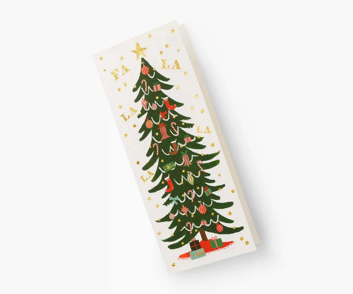 Fa La La Tree Money Holder Holiday Card - Single Card