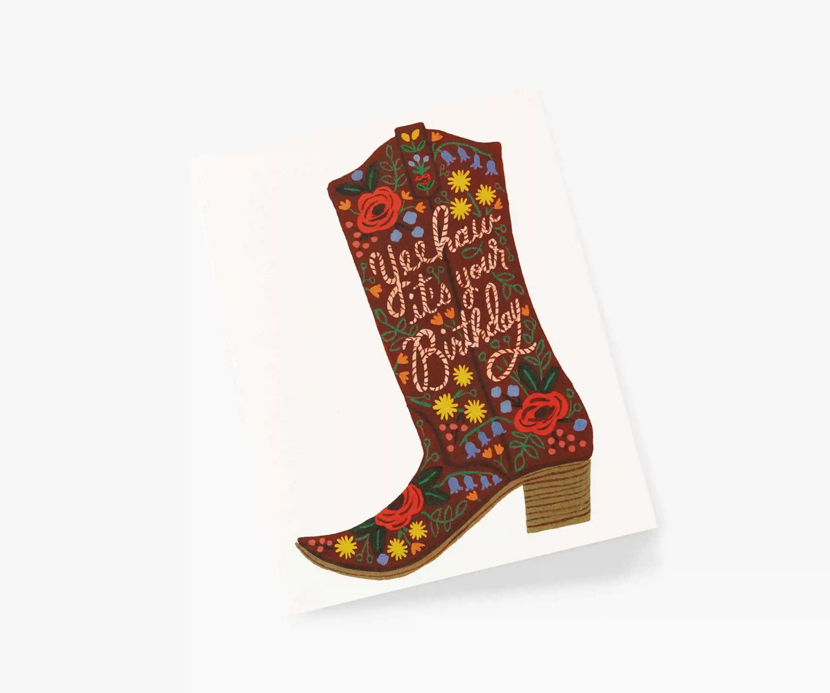 Birthday Boot Birthday Card - Single Card