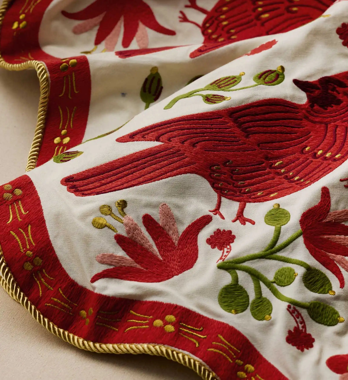 Embroidered Tree Skirt - Cardinals