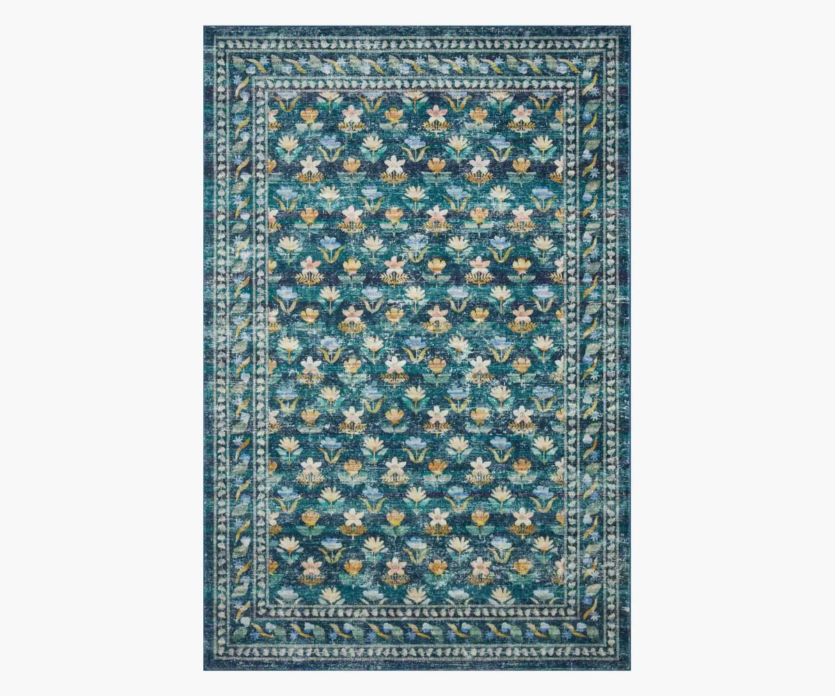 Courtyard Hadley Printed Rug - Emerald