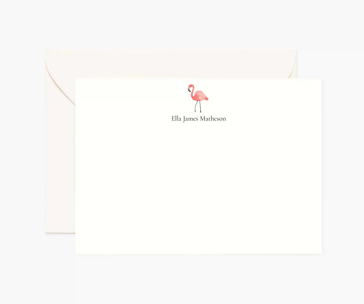 Animals Personalized Stationery  - Flamingo