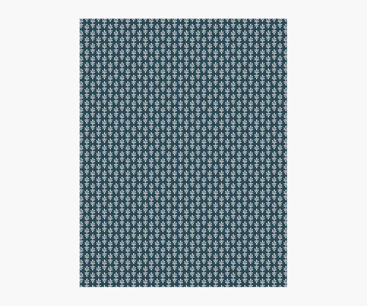 Petal Wallpaper Sample - Teal & White
