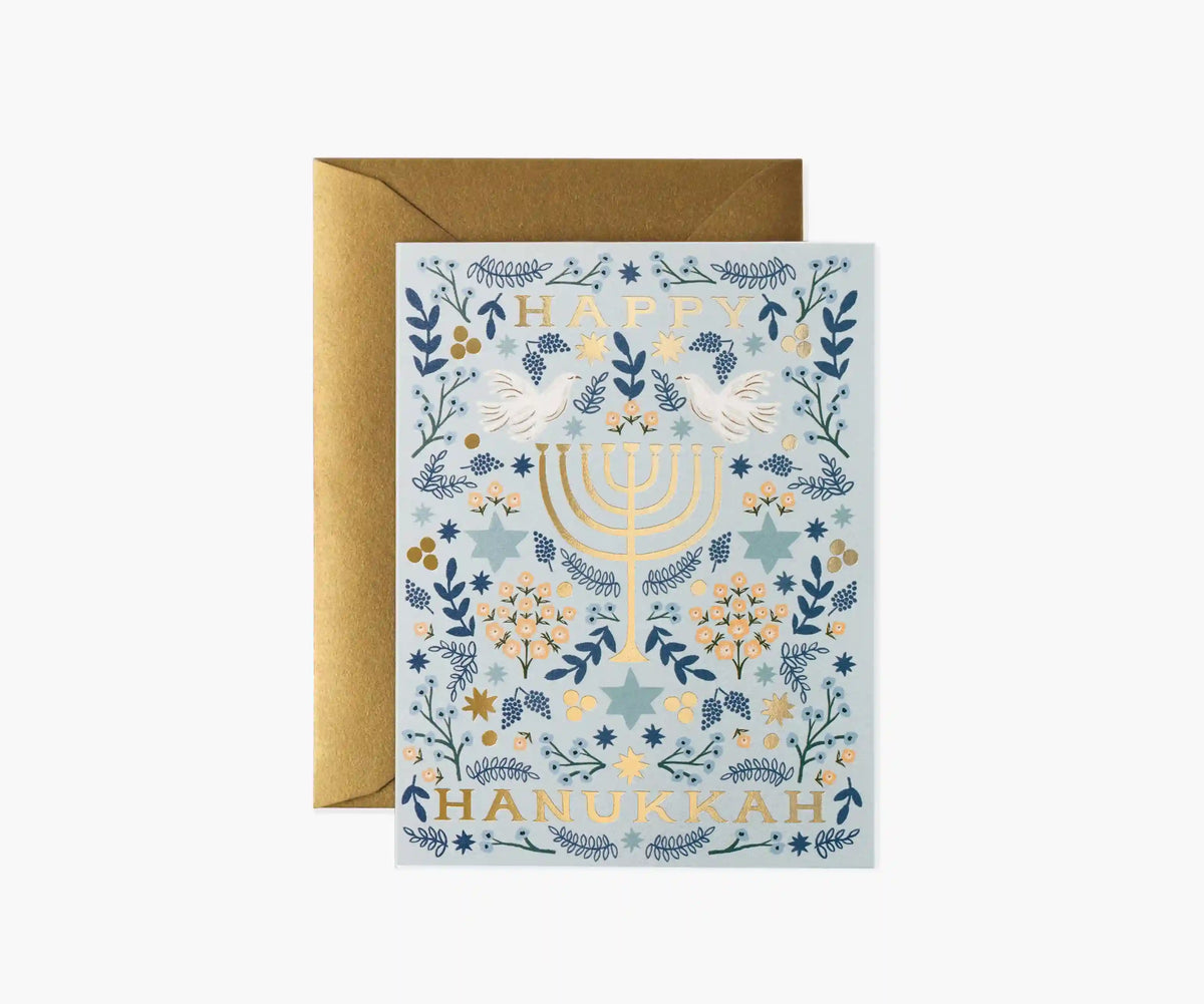 Hanukkah Menorah Hanukkah Card - Single Card