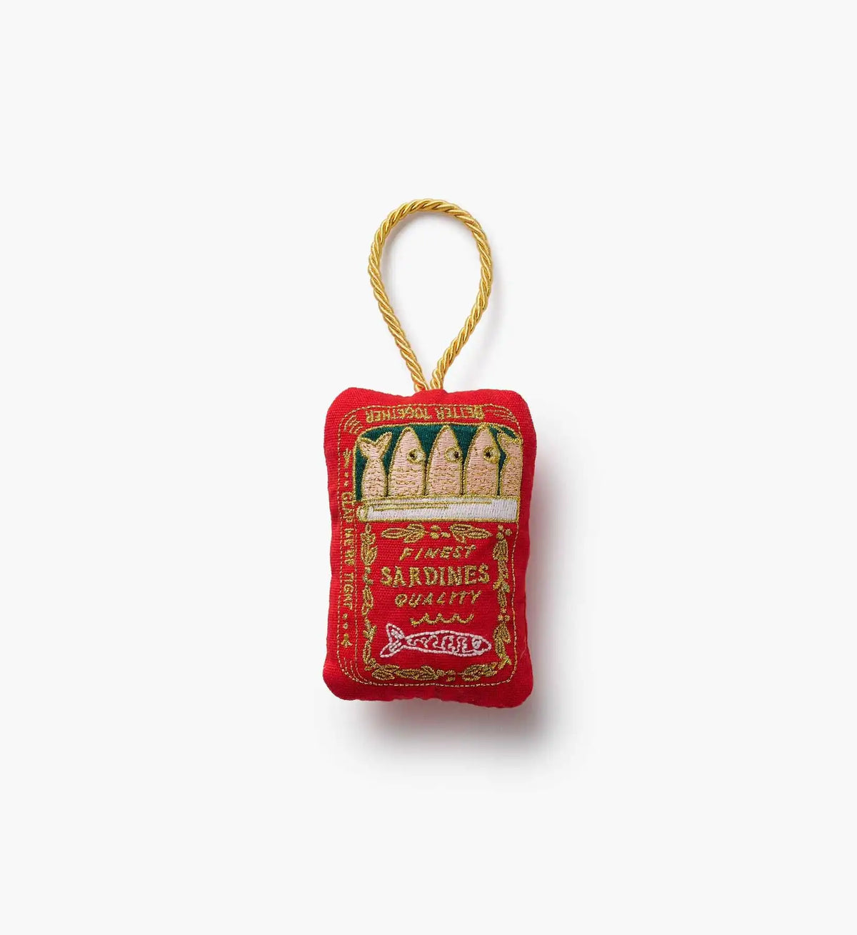 Embroidered Ornament - Sardines