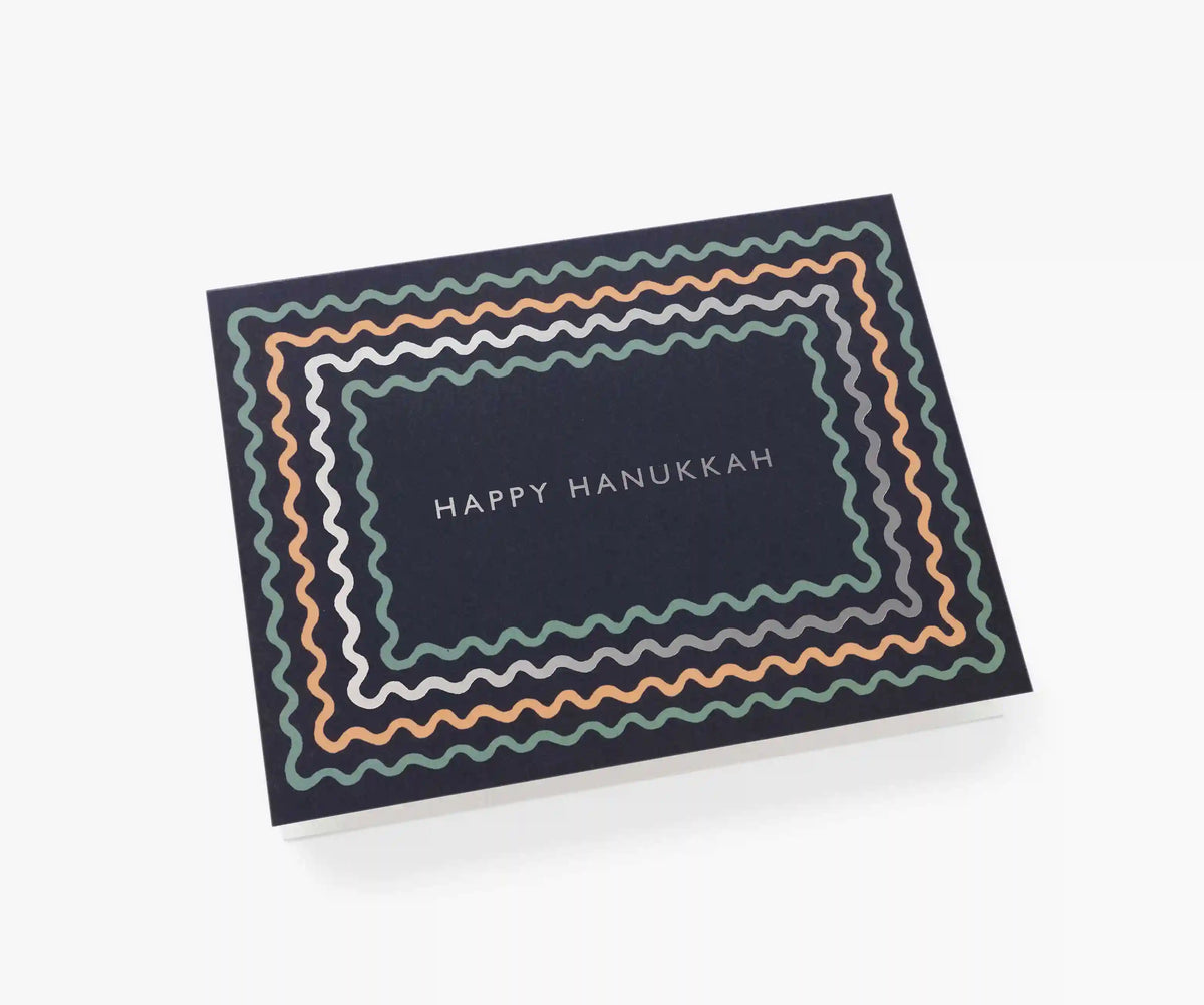 Hanukkah Ribbon Hanukkah Card - Single Card
