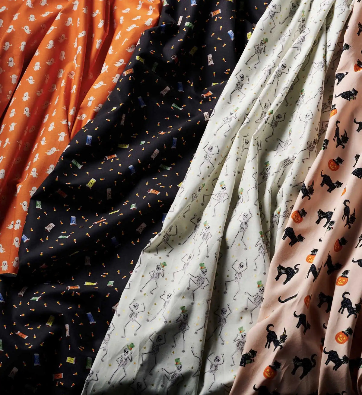 Trick or Treat Cotton Fabric - Black