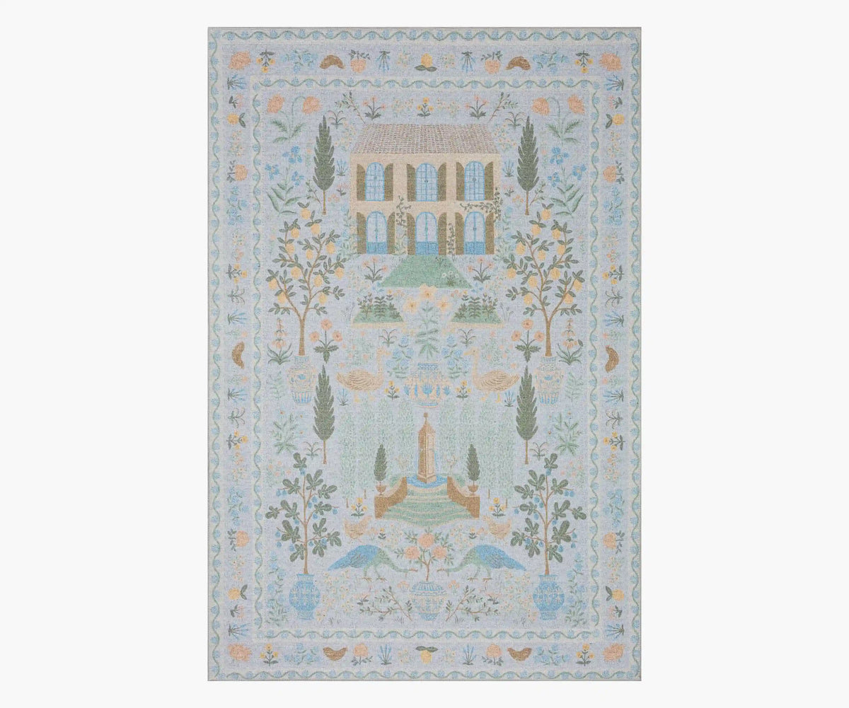Menagerie Camont Printed Rug - Light Blue