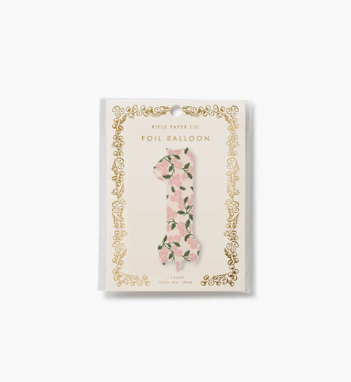 Numbered Foil Balloon - Pink Hydrangea