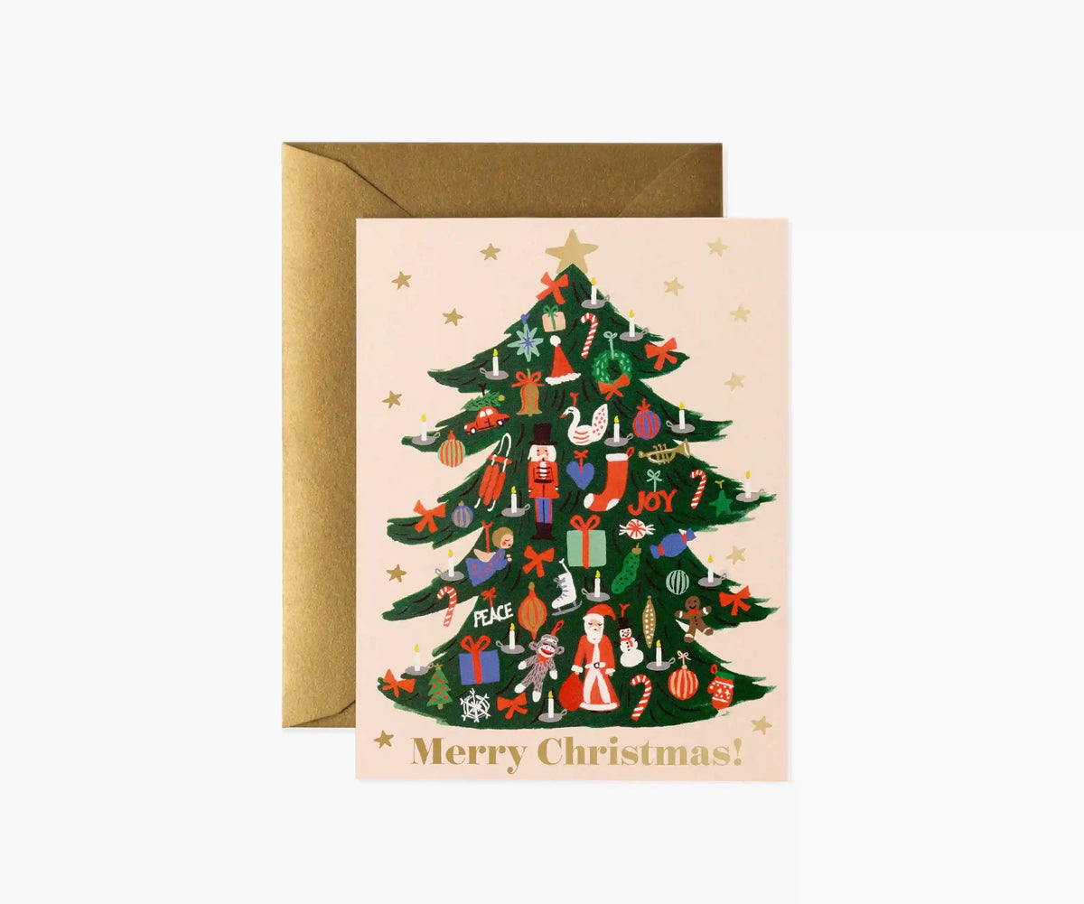 Trimmed Tree Holiday Card - Single Card
