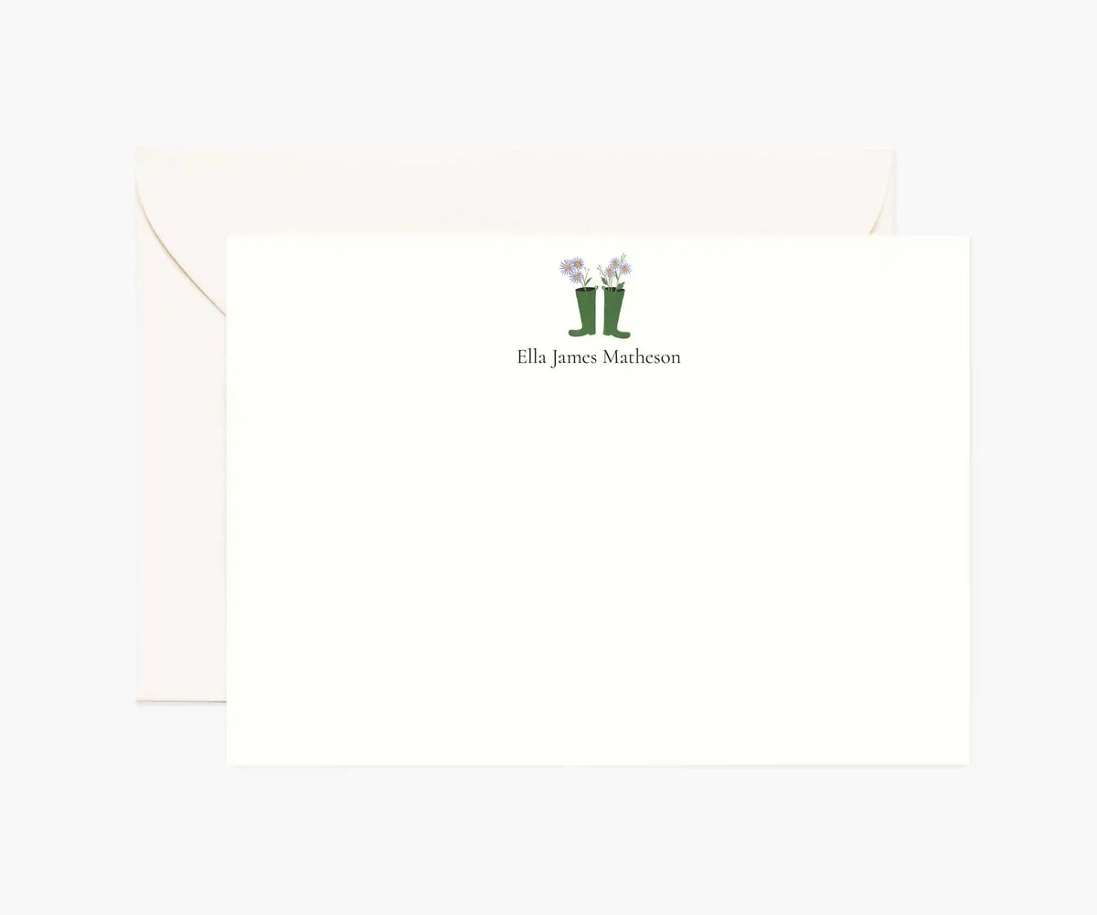 Activities Personalized Stationery  - Garden Boots