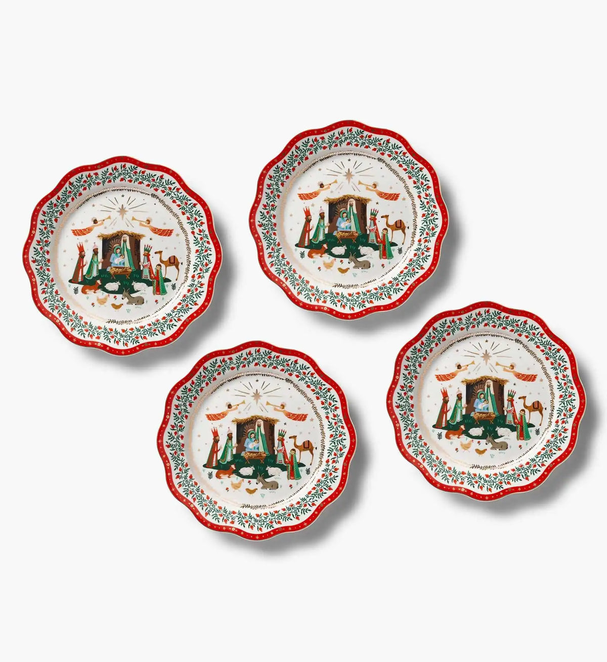 Porcelain Dinner Plate Set - Nativity