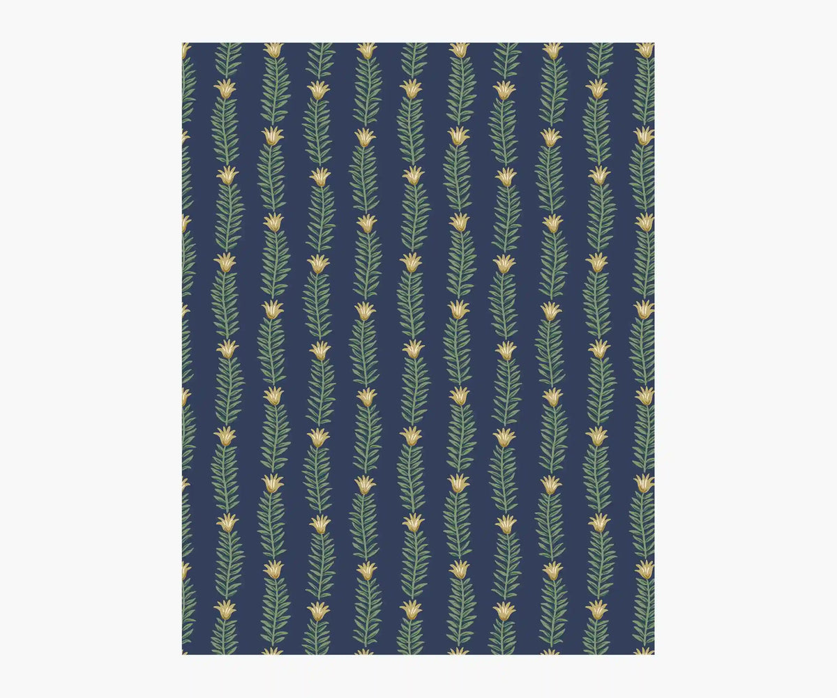 Eden Wallpaper Sample - Navy