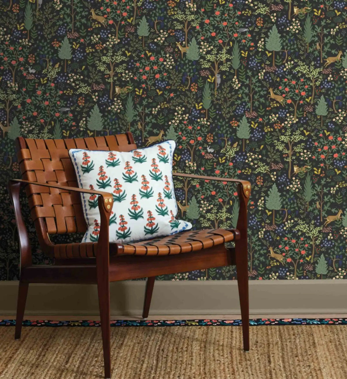 Woodland Peel & Stick Wallpaper - Black