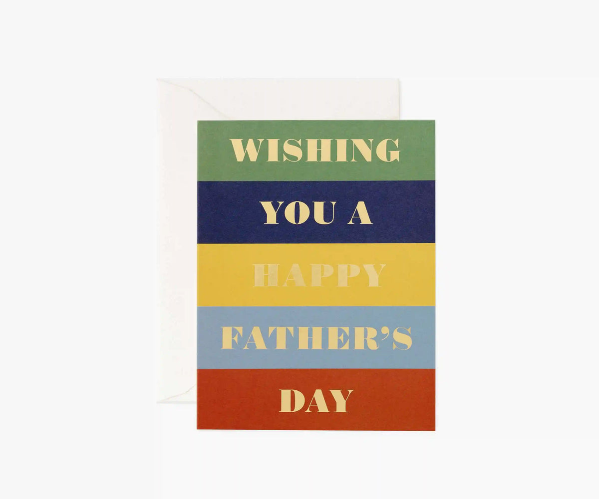 Color Block Father's Day Card - Single Card