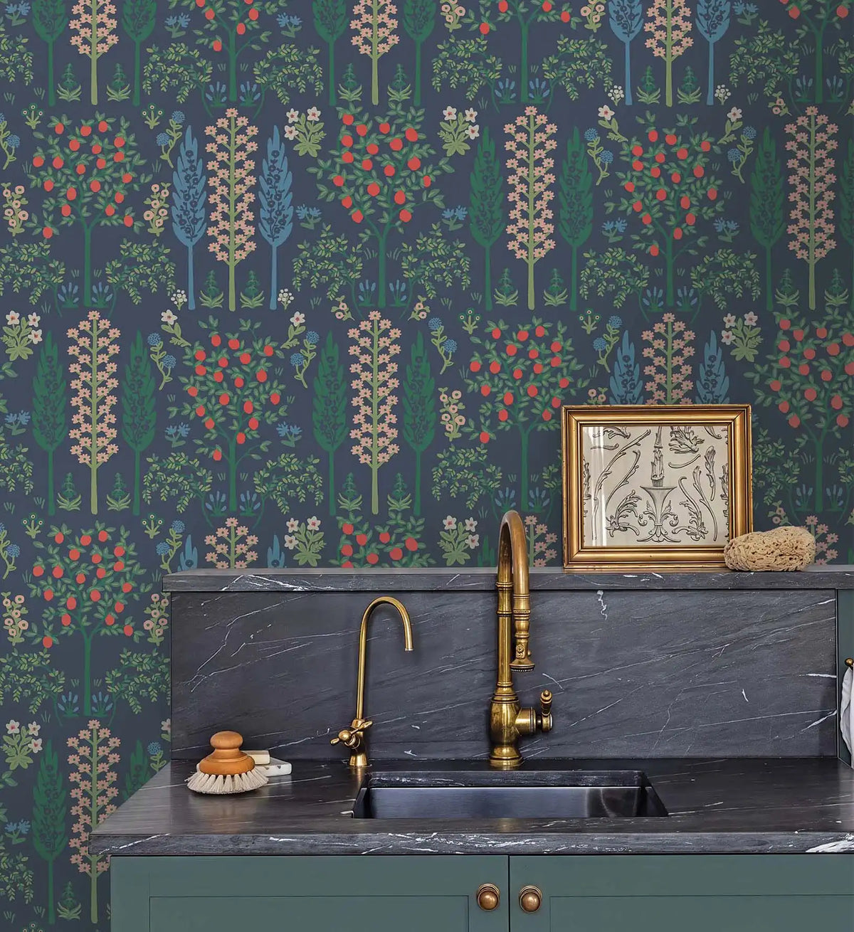 Fenna Wallpaper - Navy Multi