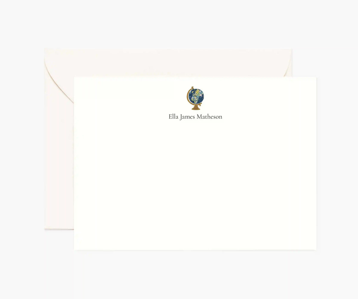 Travel Personalized Stationery  - Globe
