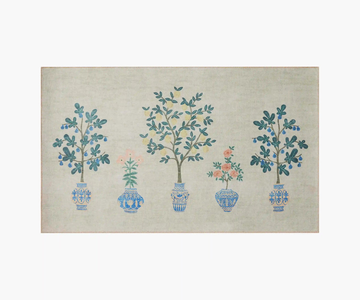Atelier Topiary Non-Slip Rug - Ivory