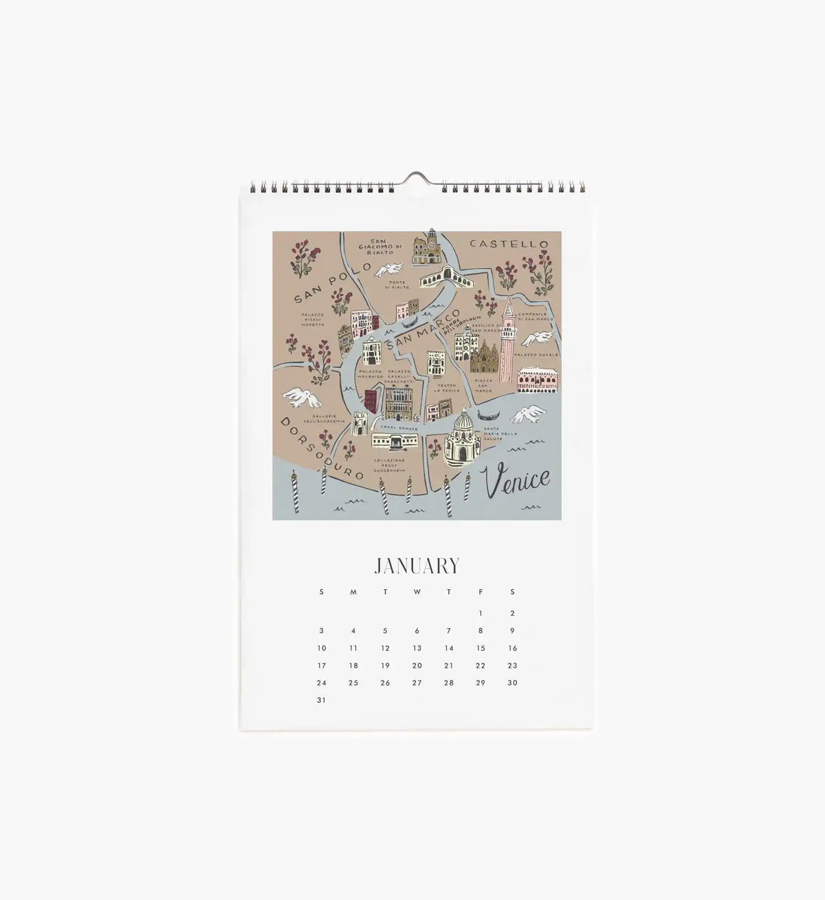 2027 Wall Calendar - Travel Sketches
