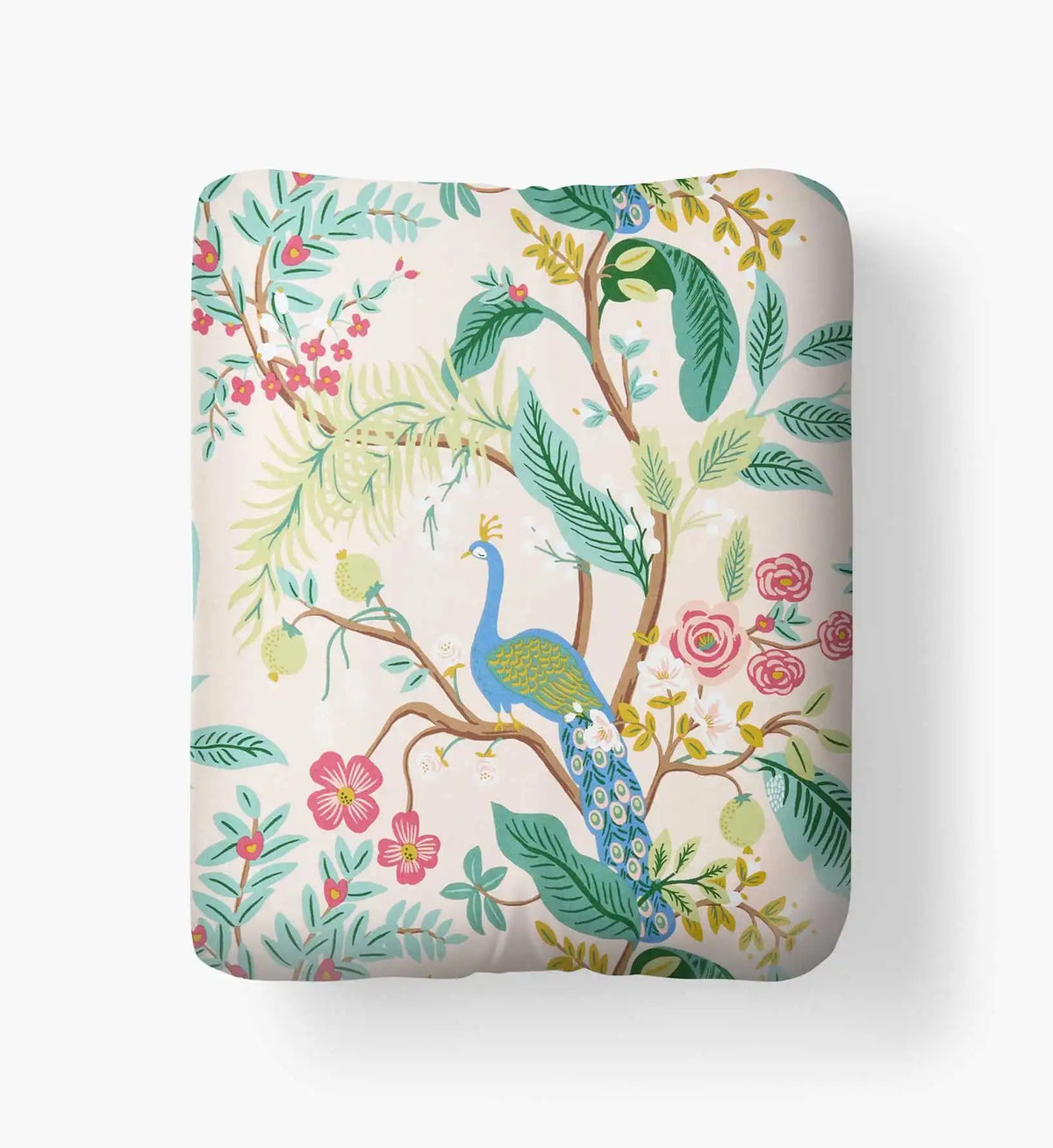 Sateen Fitted Sheet - Peacock Blush