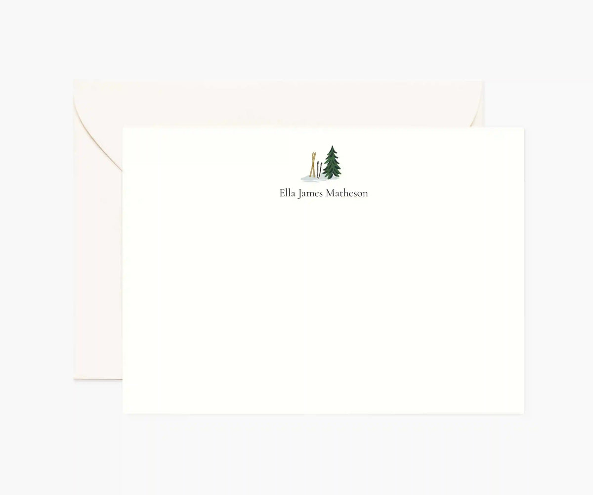 Activities Personalized Stationery  - Skis