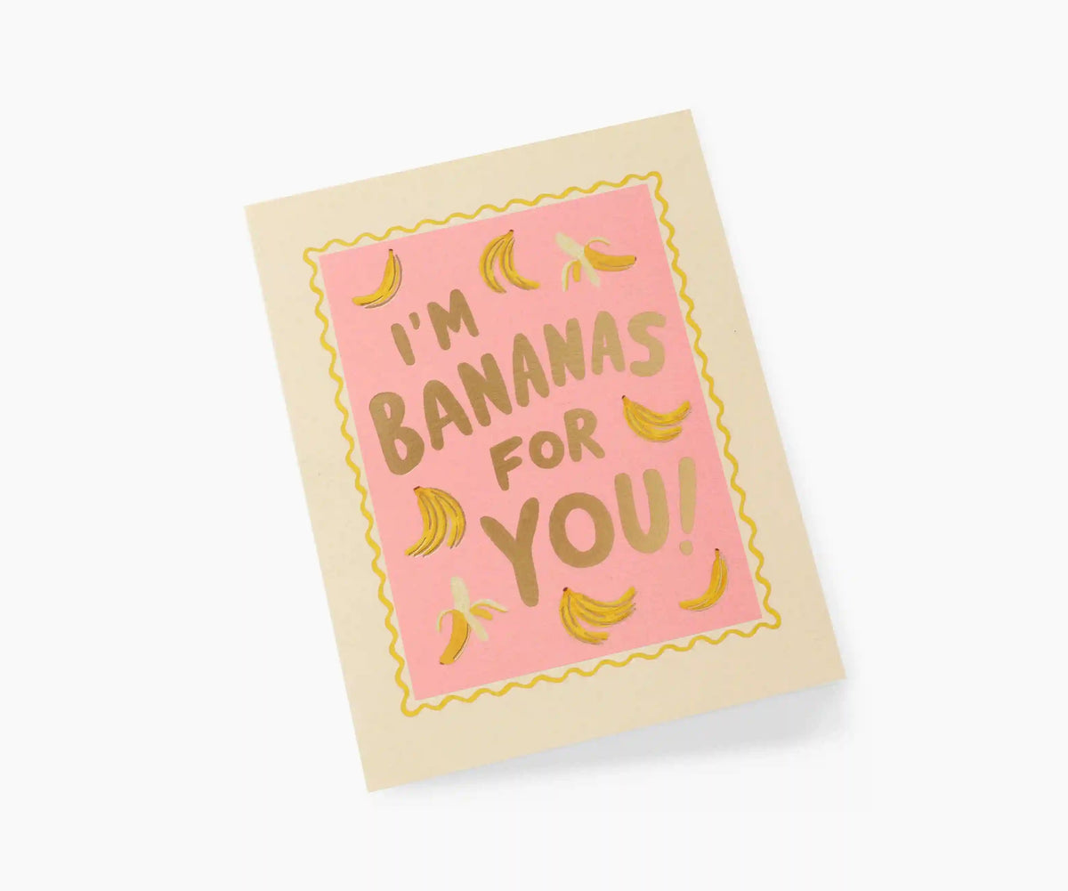 Bananas For You Love & Friendship Card - Single Card
