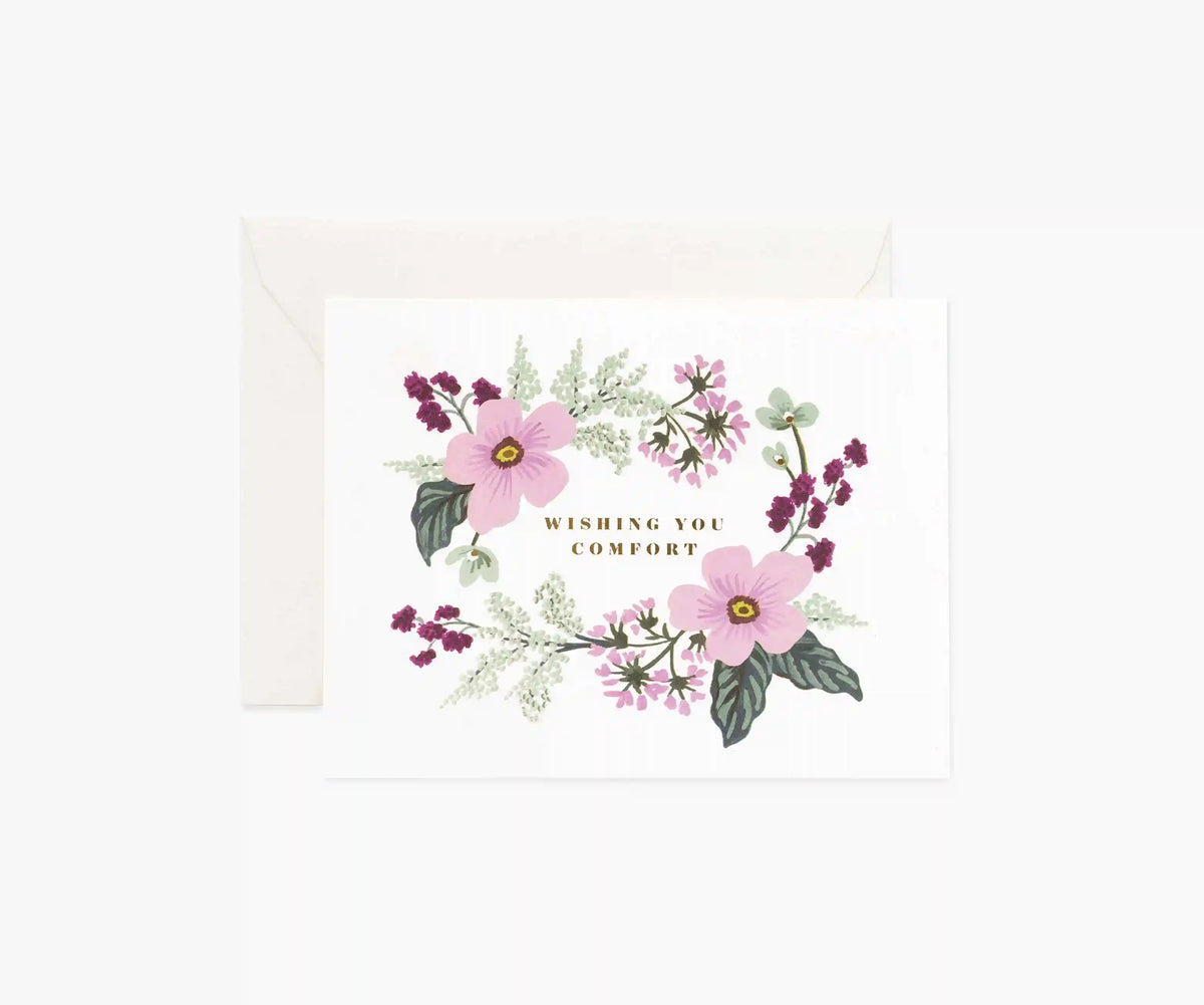 Wishing You Comfort Bouquet Sympathy Card - Single Card