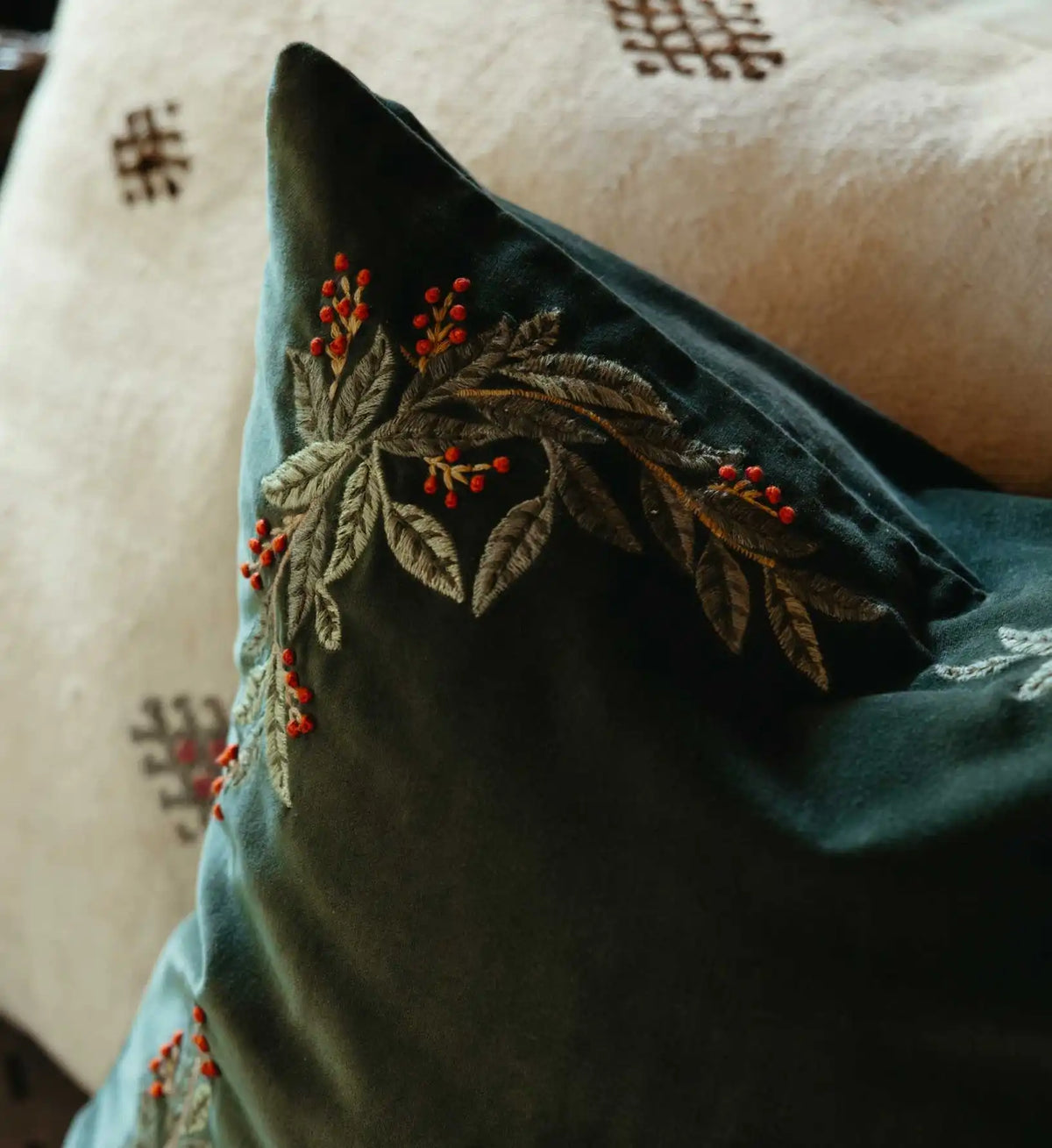 Embroidered Pillow Cover - Willowberry