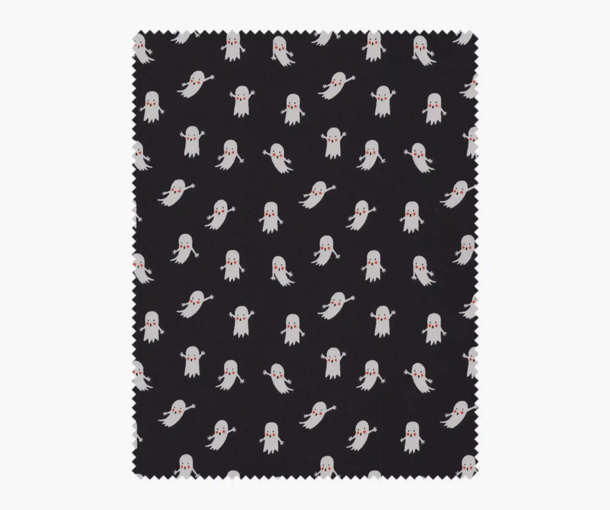 Ghosts Cotton Fabric - Black