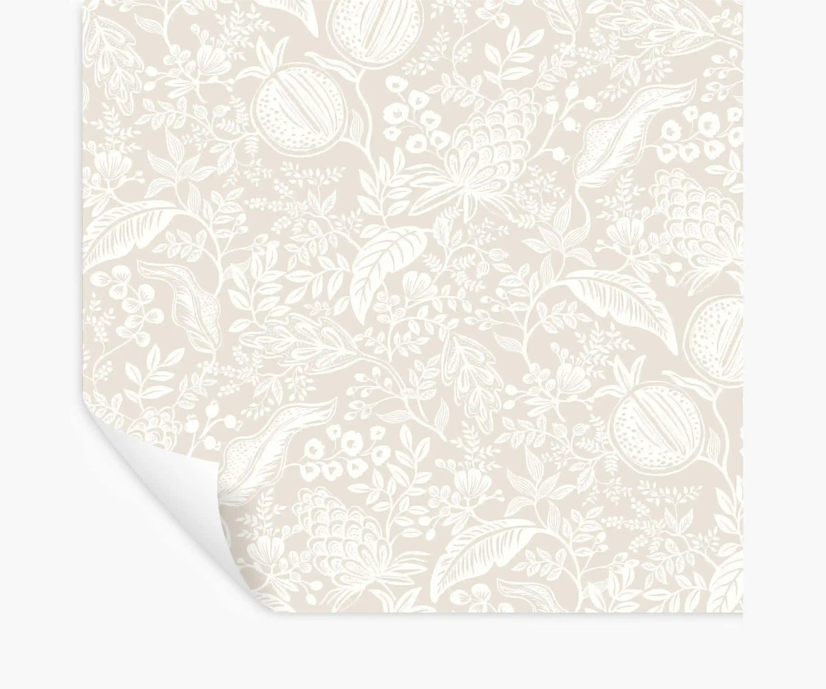 Pomegranate Peel & Stick Wallpaper - Beige & White