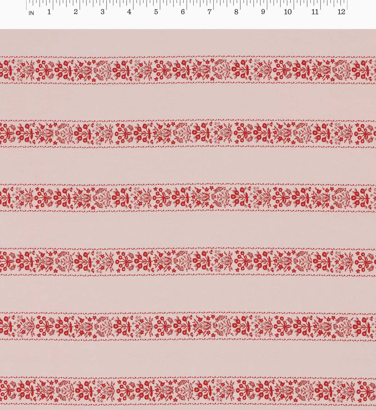 Estee Stripe Cotton Fabric - Pink