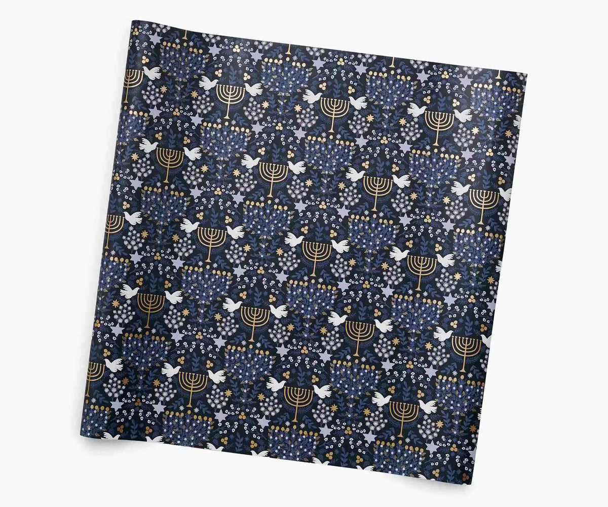 Holiday Wrapping Roll - Laurel Menorah