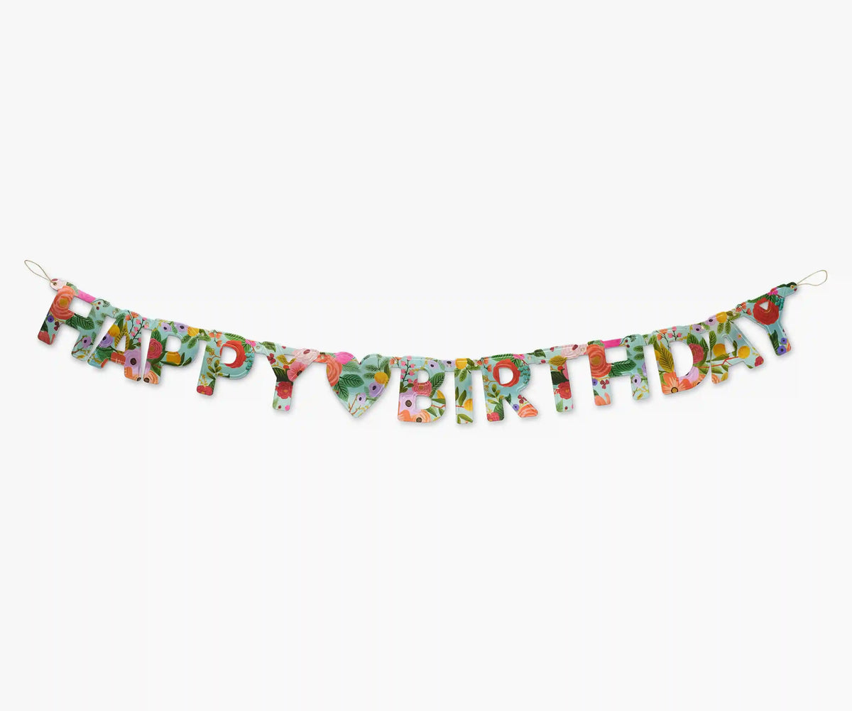 Happy Birthday Banner - Garden Party