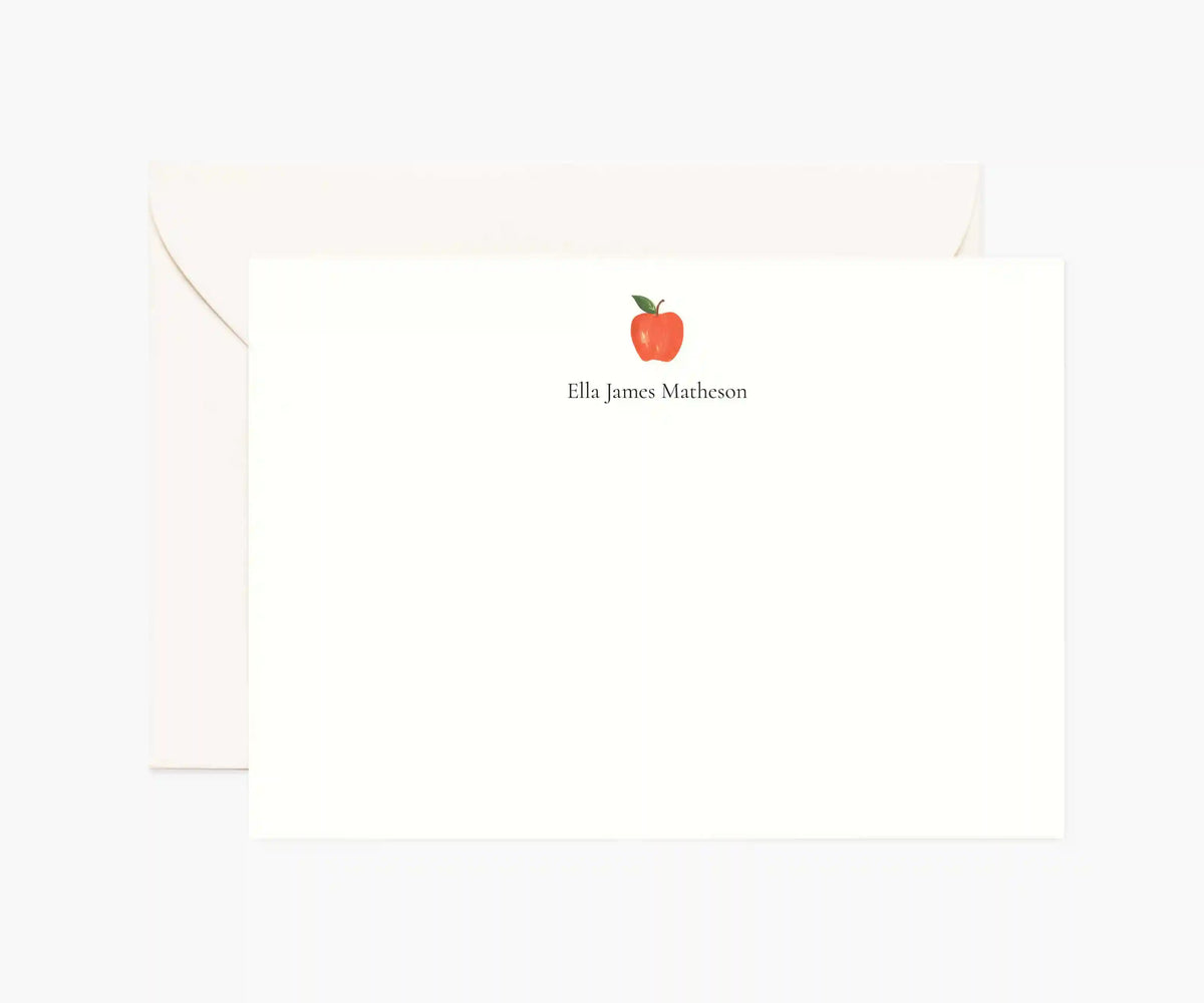 Food & Drink Personalized Stationery  - Apple