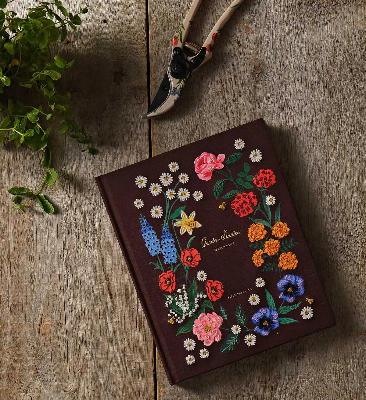 Embroidered Sketchbook - Garden Study