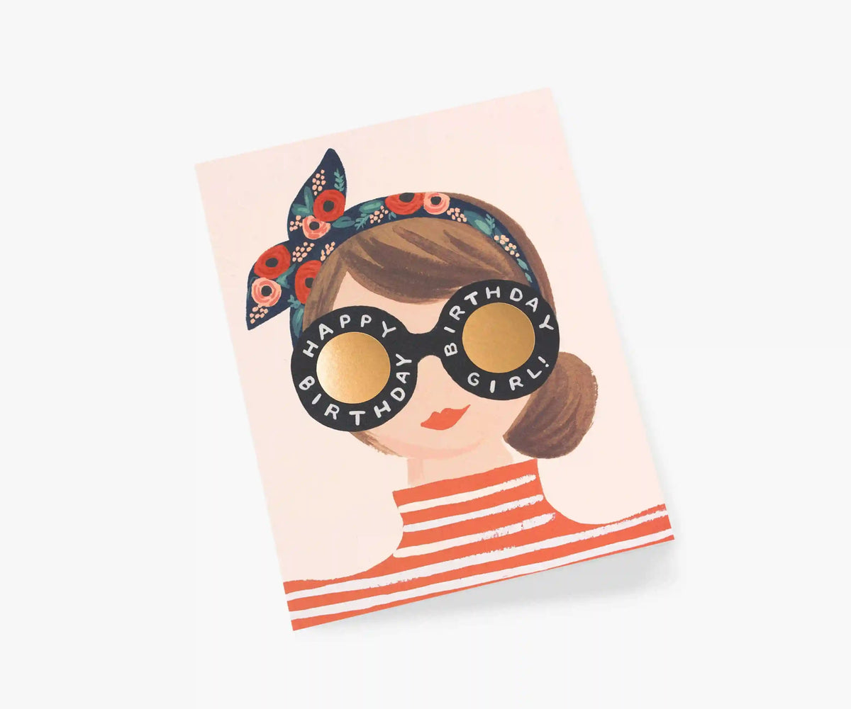 Birthday Girl Birthday Card - Single Card