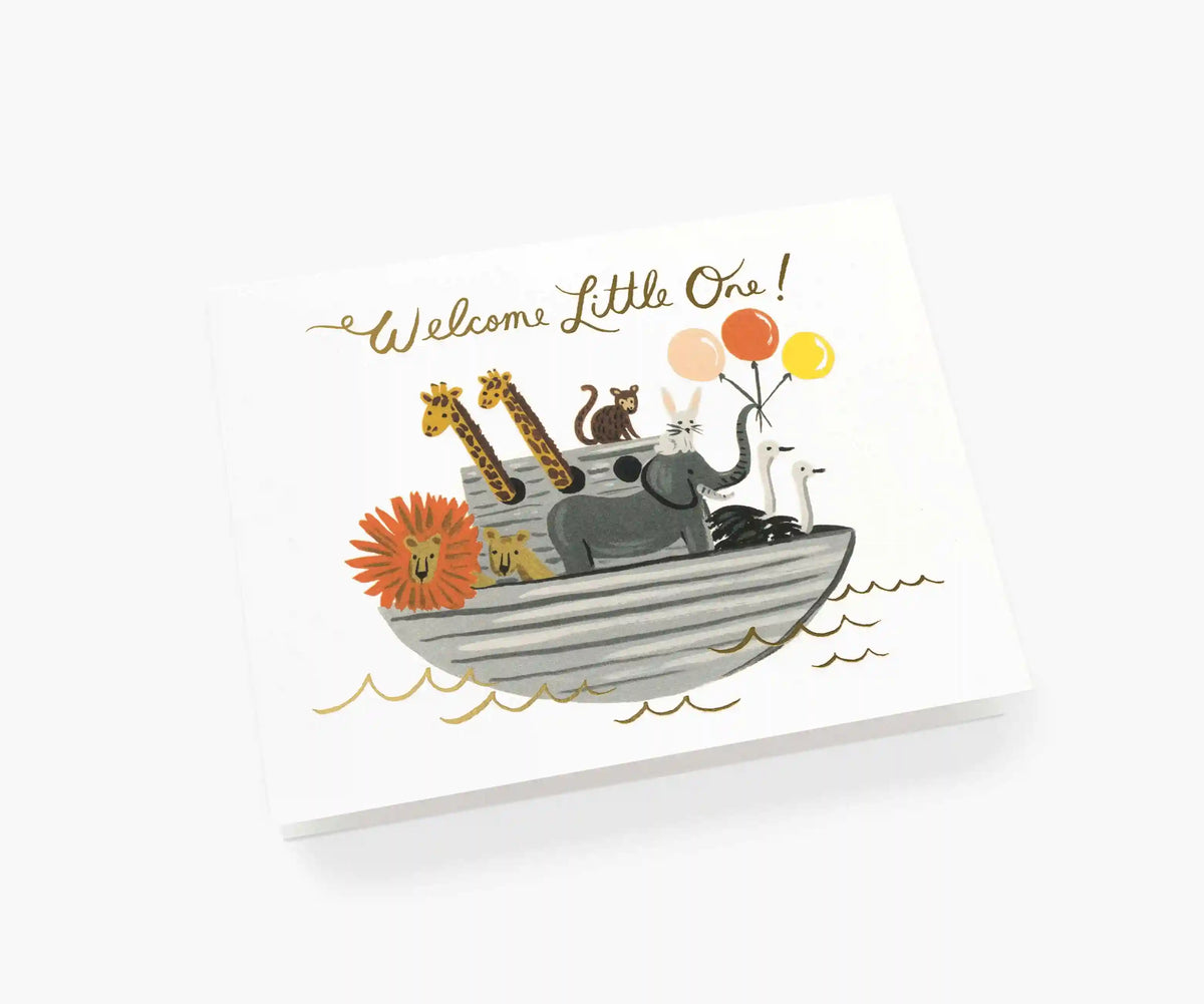 Noah's Ark Baby Card - Single Card