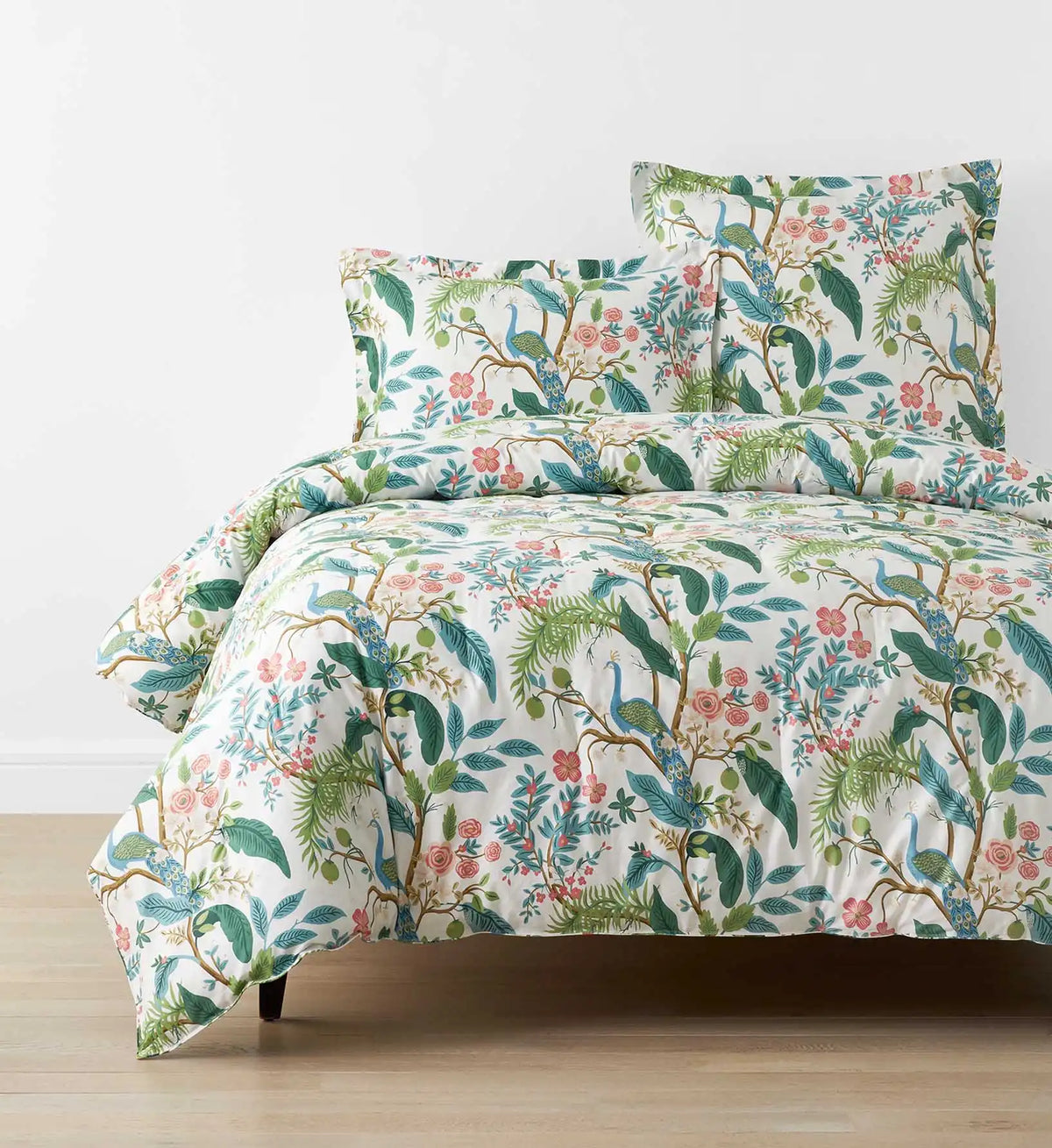Sateen Duvet Cover - Peacock White