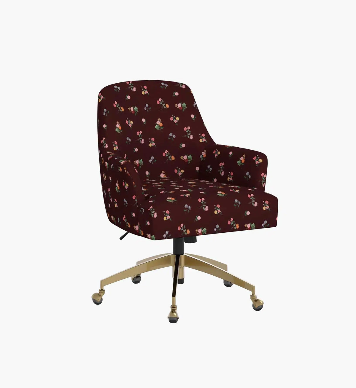 Cambridge Desk Chair - Ditsy Dahlia Burgundy