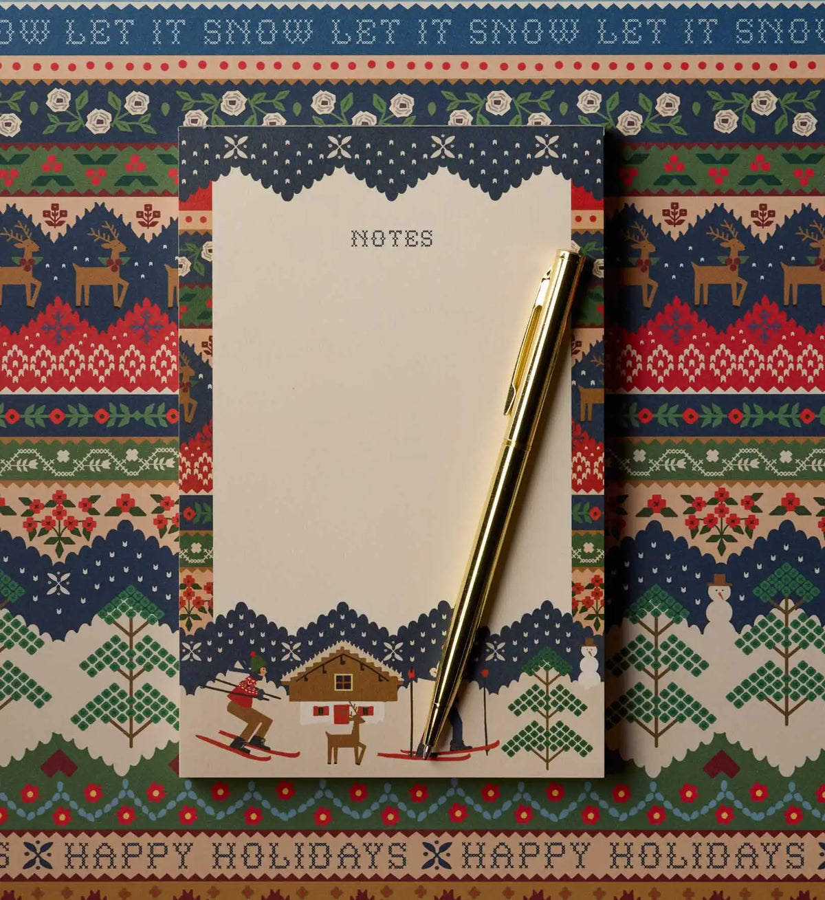 Holiday Notepad - Ski Chalet