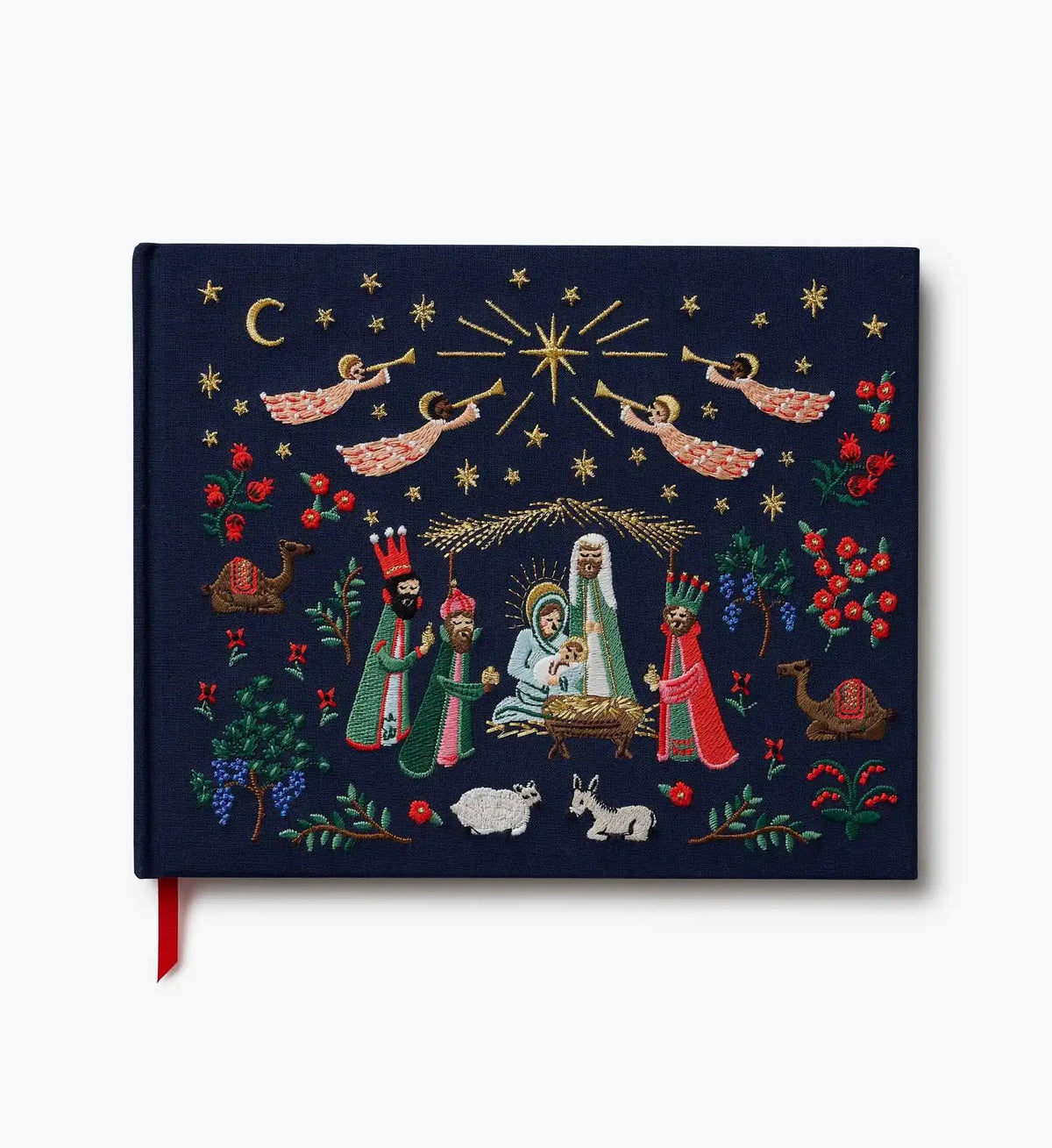 Embroidered Guest Book - Nativity