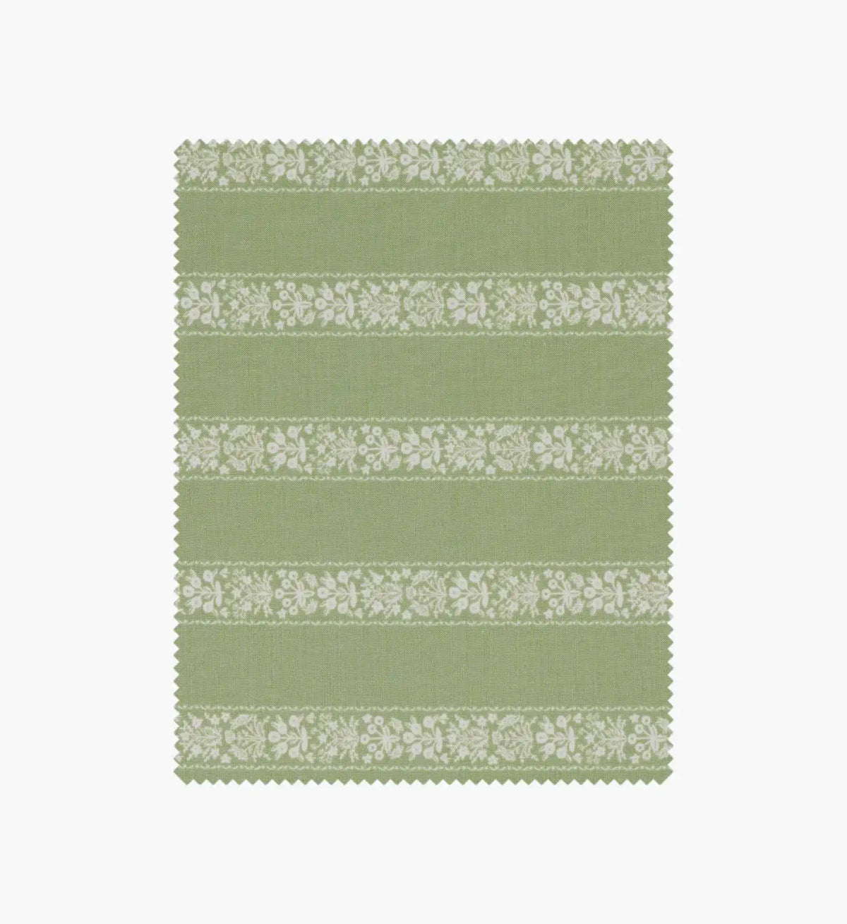 Estee Stripe Cotton Fabric - Sage