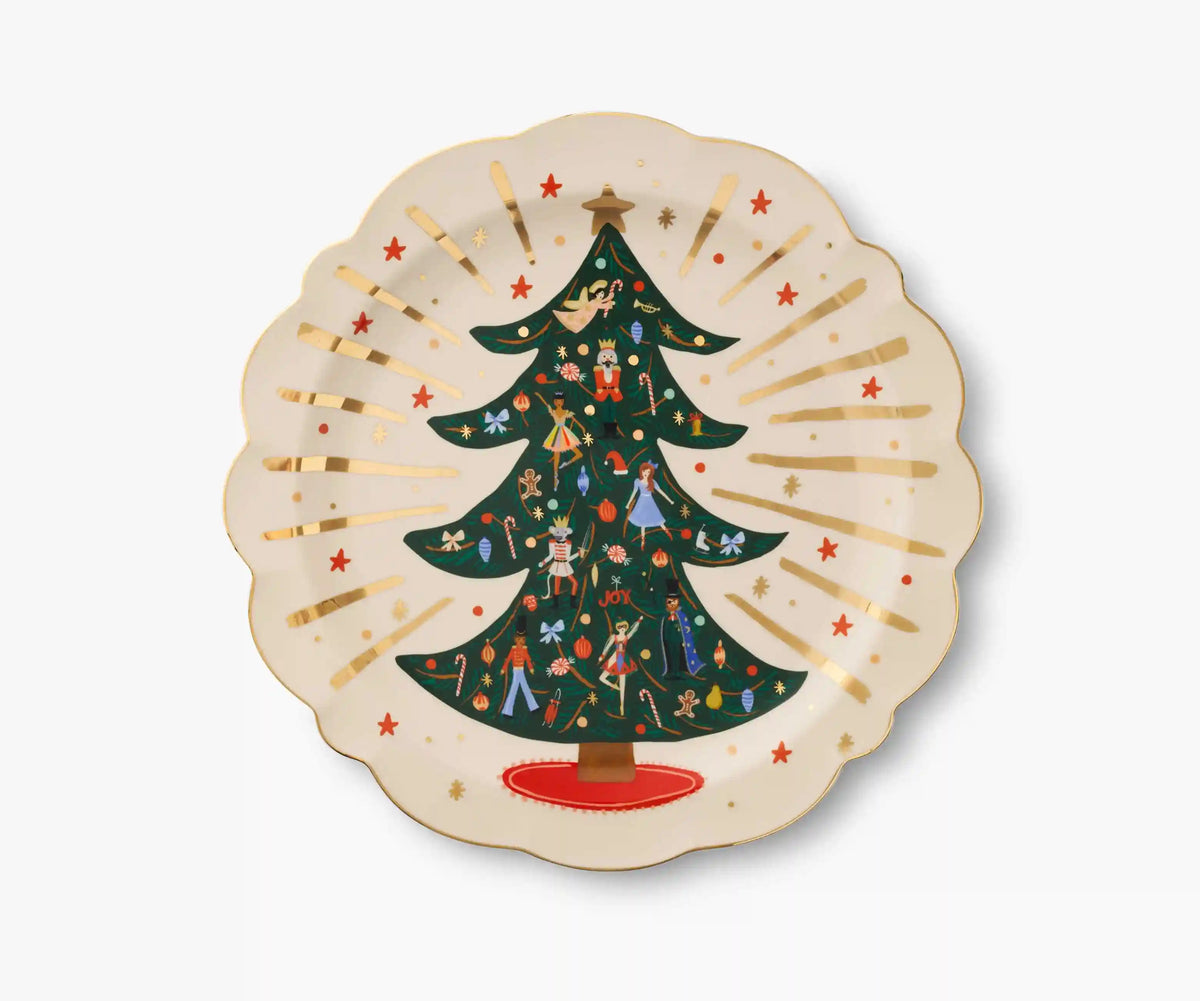 Round Porcelain Serving Platter - Nutcracker