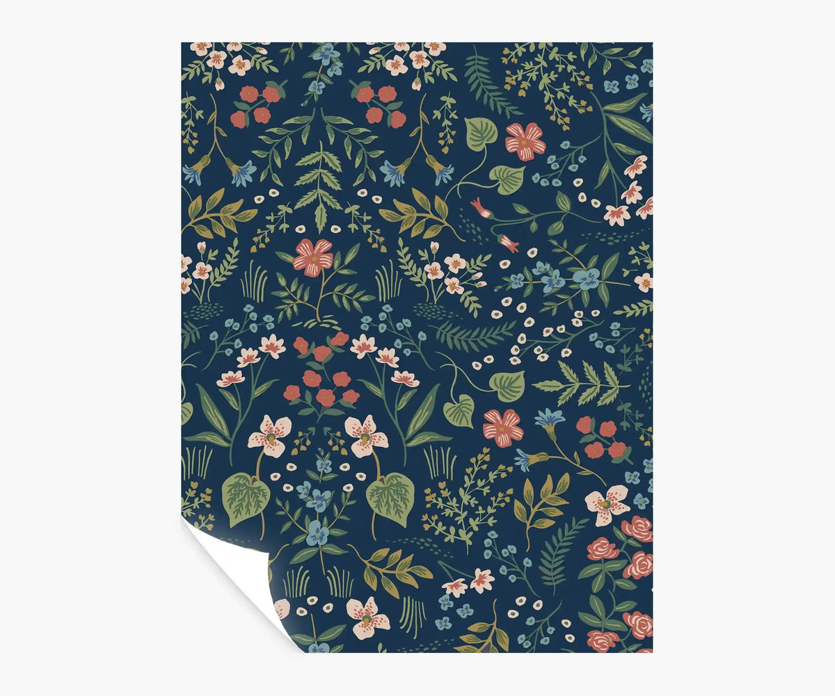 Wildwood Peel & Stick Wallpaper Sample - Navy