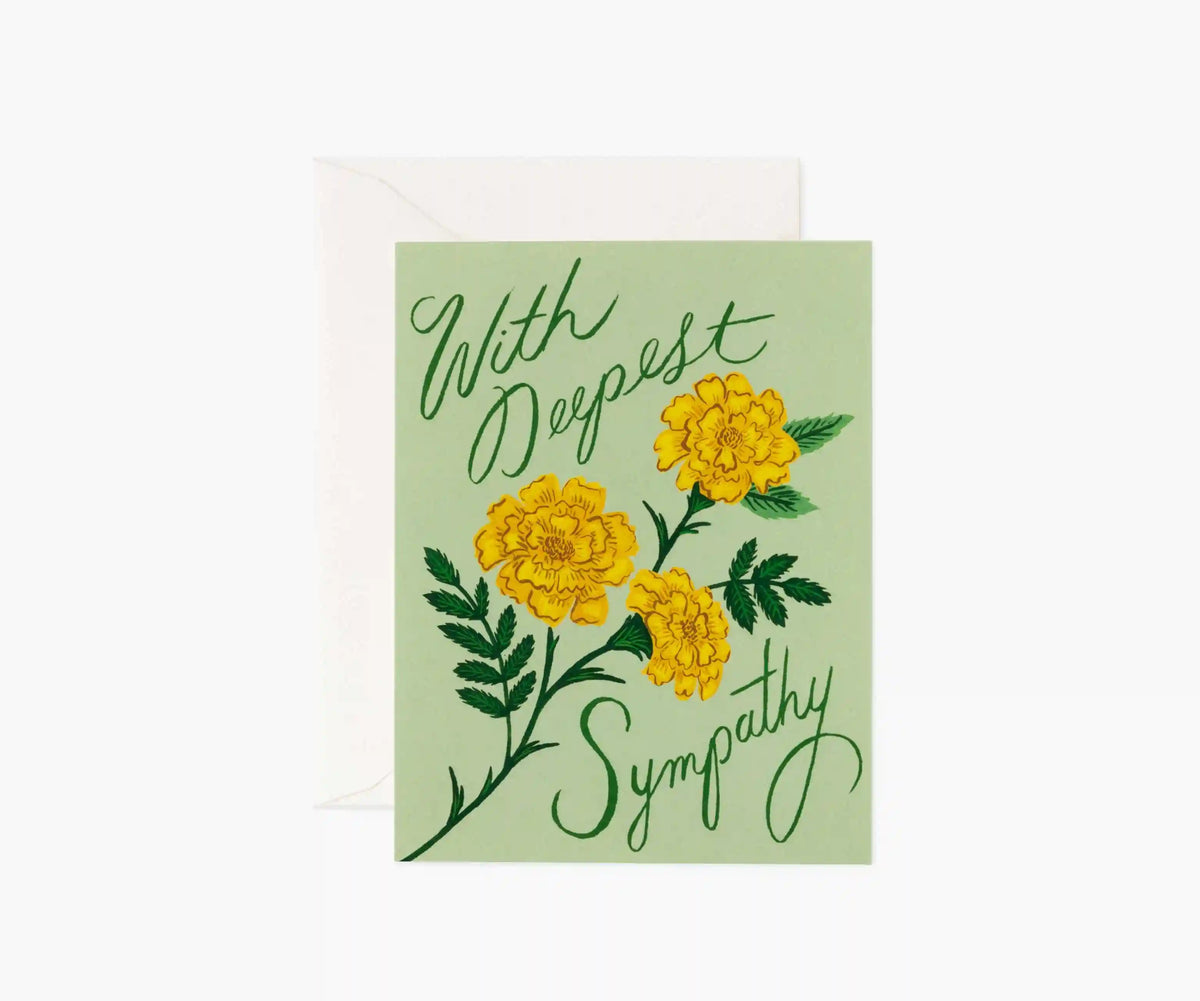 Marigold Sympathy Card - Single Card