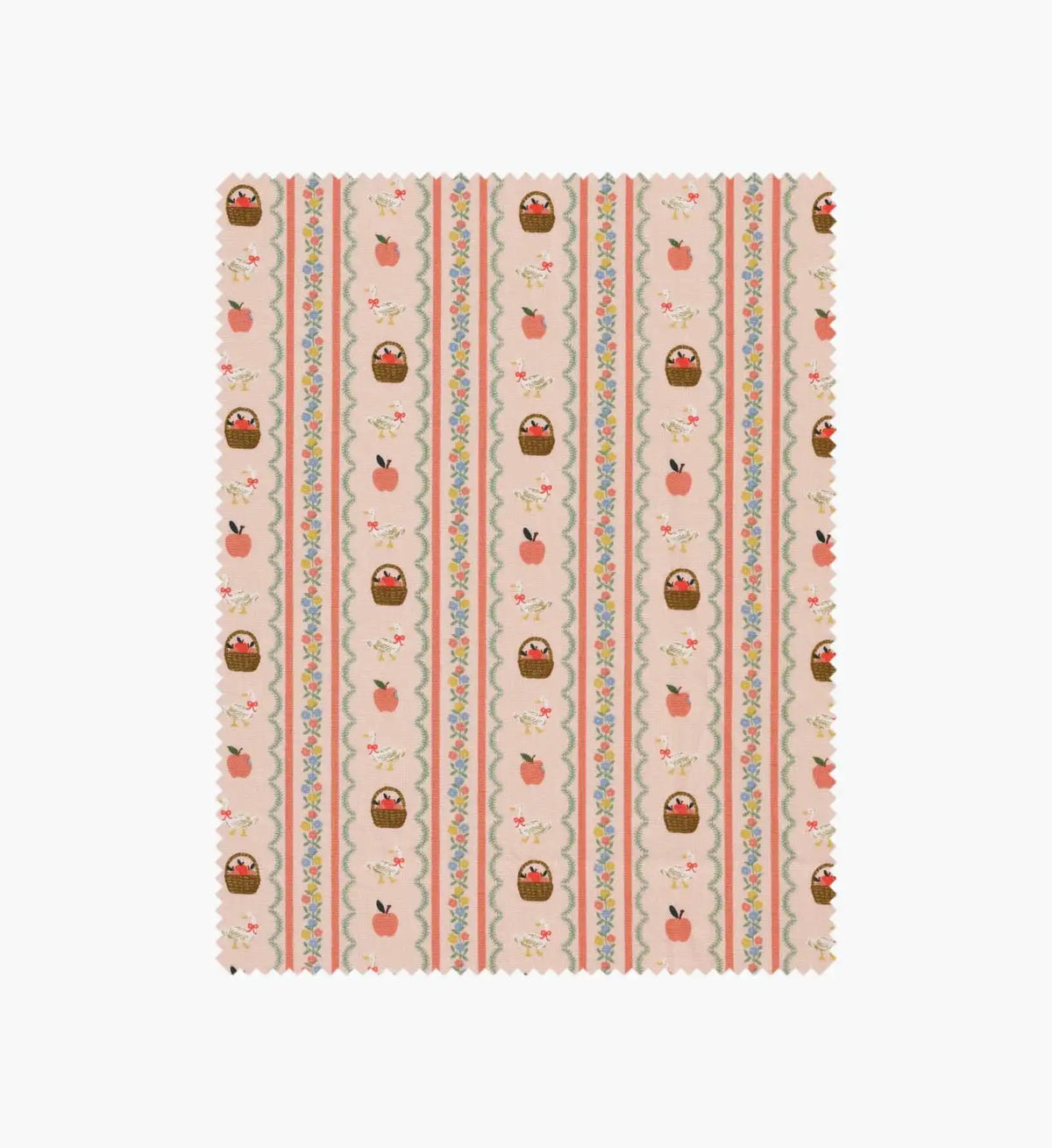 Farmhouse Stripe Cotton Fabric - Pink